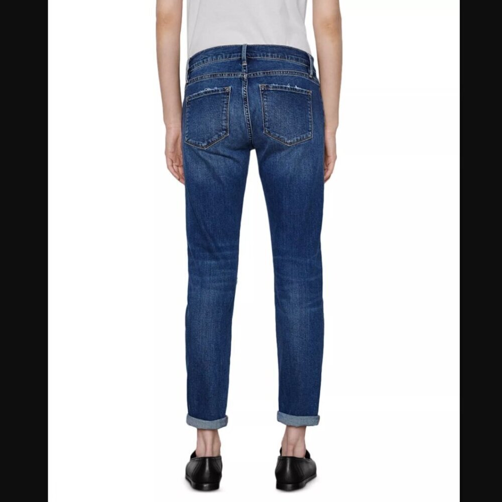 Frame Le Garcon Eaton Distressed Straight Leg Jeans - Picture 2 of 10
